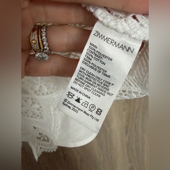 ZIMMERMAN Chintz Doily Lace Top In Ivory - Picture 12 of 16
